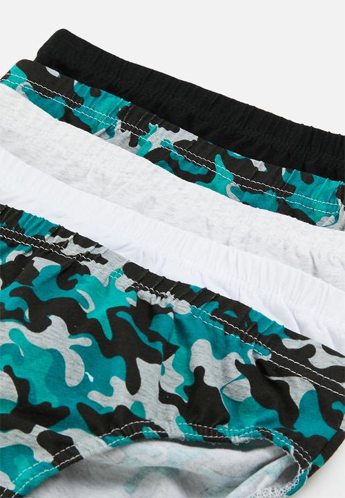 MINOTI - boys multi camo 5pk underpants- multi