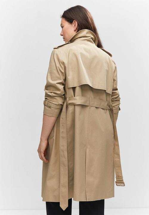 MANGO - Plus trench coat polana - medium brown