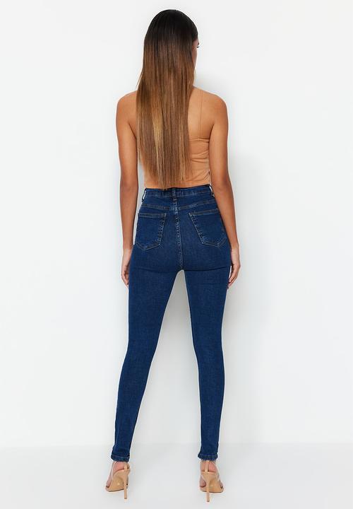 Trendyol - High rise skinny jeans - blue