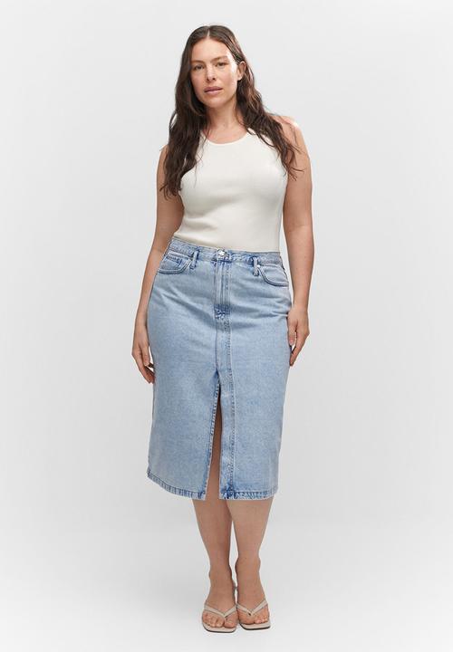 MANGO - Plus skirt soleil - open blue