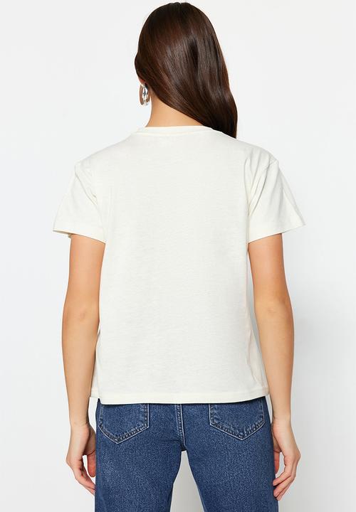 Trendyol - Graphic tee - ecru