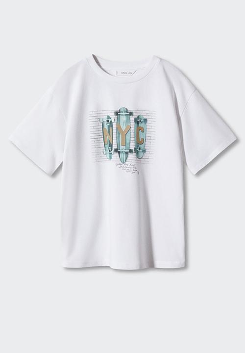MANGO - T-shirt wheels - off white