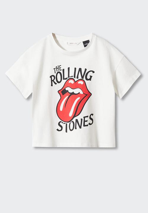 MANGO - T-shirt rolling - off white