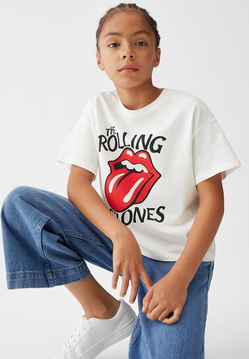 MANGO - T-shirt rolling - off white