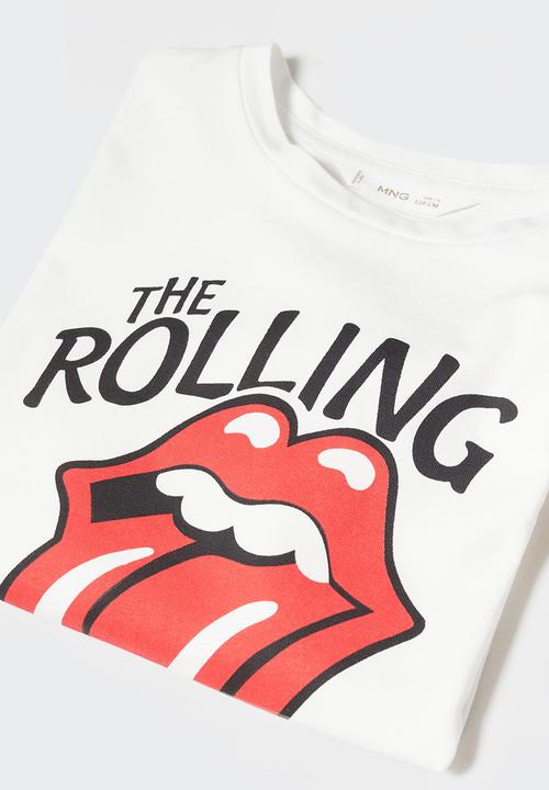 MANGO - T-shirt rolling - off white