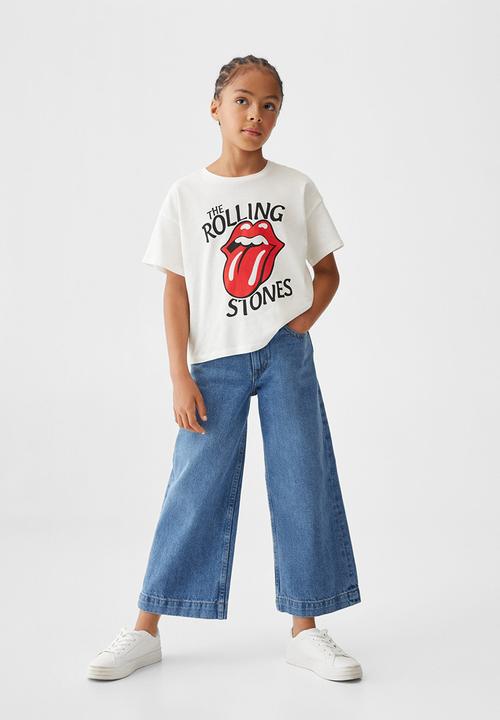 MANGO - T-shirt rolling - off white