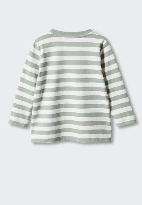 MANGO - T-shirt stripes - pastel green