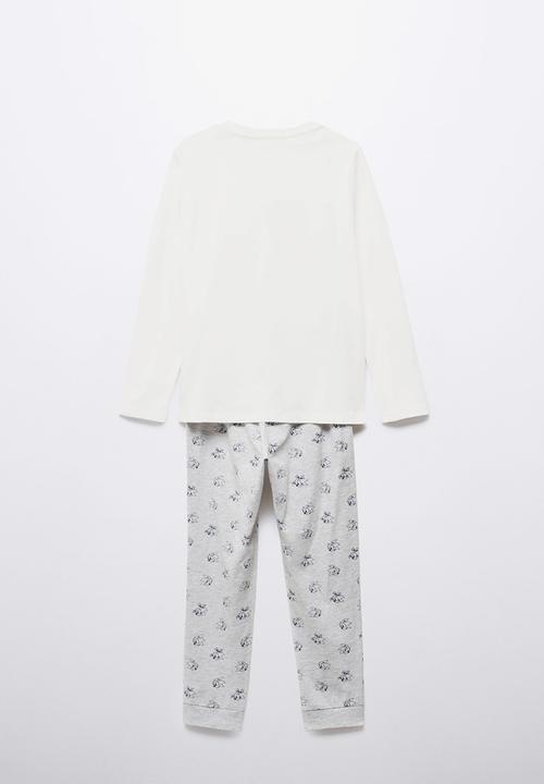 MANGO - Pijama pack sonic - offwhite