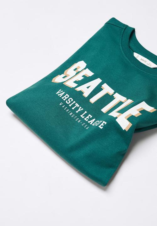MANGO - T-shirt seattle - dark green