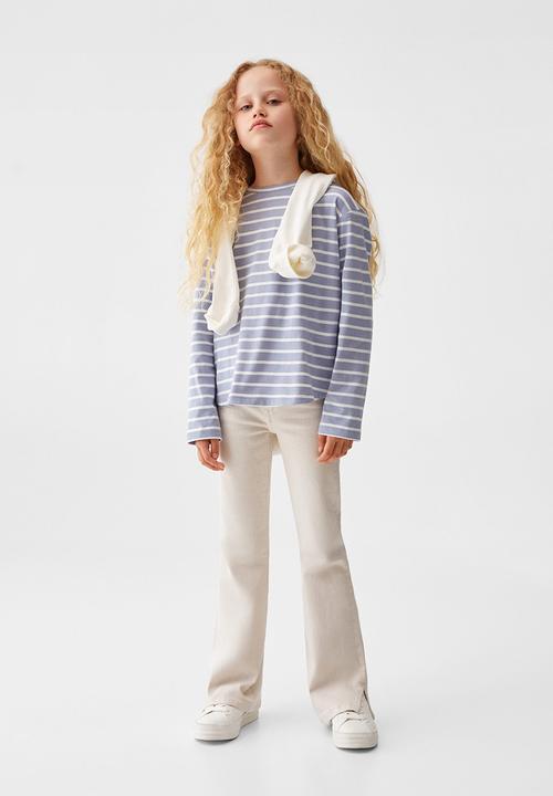 MANGO - T-shirt stripes - blue