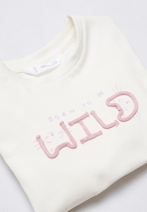 MANGO - T-shirt wild - off white