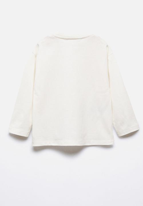MANGO - T-shirt wild - off white