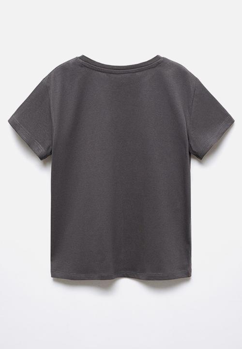 MANGO - T-shirt sheldonc - charcoal