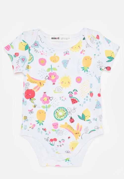 MINOTI - 2 Pack bodysuit - pink  & white 