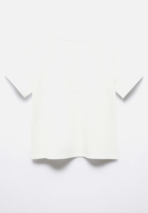 MANGO - T-shirt rock - off white