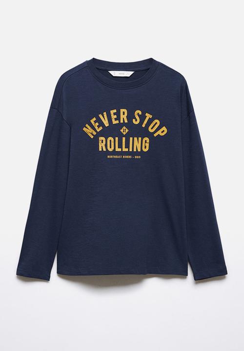 MANGO - T-shirt urban - navy