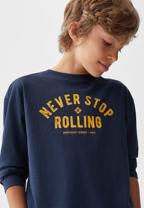 MANGO - T-shirt urban - navy