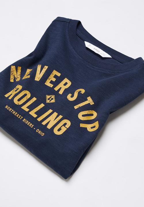 MANGO - T-shirt urban - navy