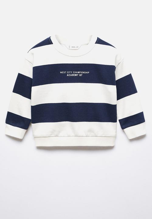 MANGO - Sweatshirt uni - navy & white
