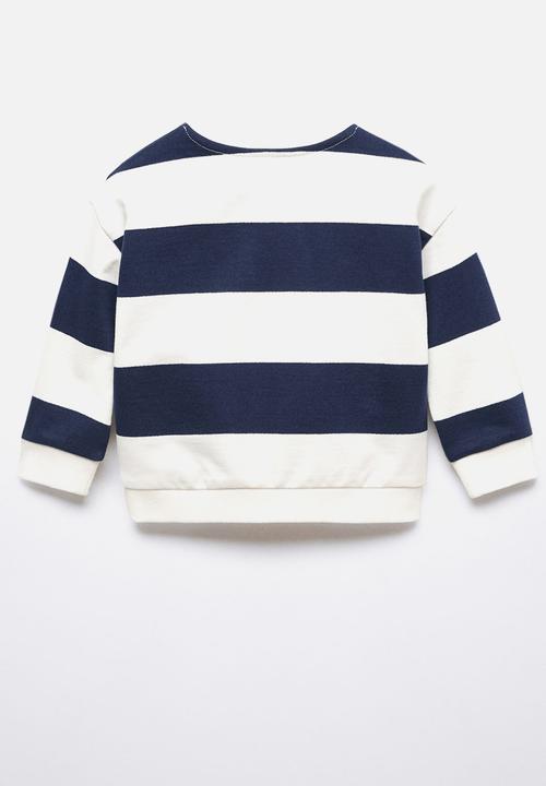 MANGO - Sweatshirt uni - navy & white