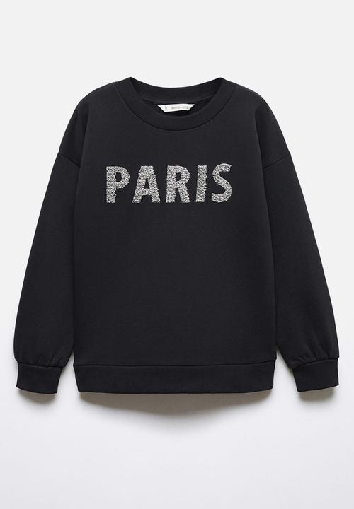 MANGO - Sweatshirt paris - black