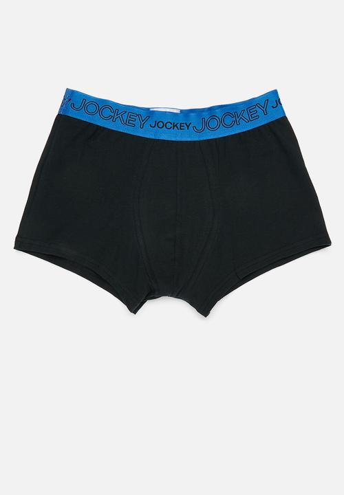 Jockey - Boys 2 pack pouch trunks - black & blue