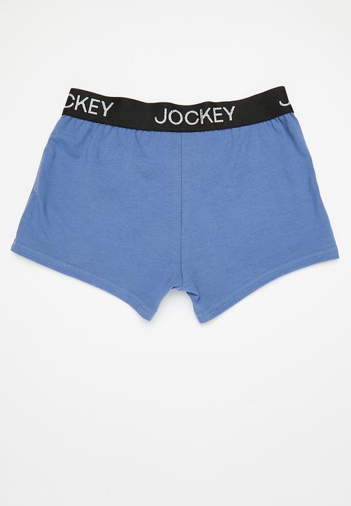 Jockey - Boys 2 pack pouch trunks - black & blue