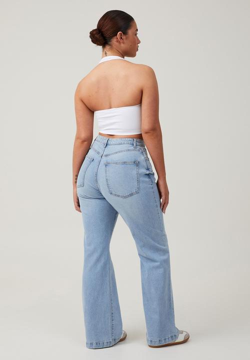 Cotton On - Curvy stretch bootleg flare jean - bondi blue