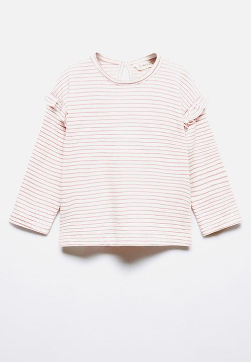 MANGO - T-shirt garbi - pink