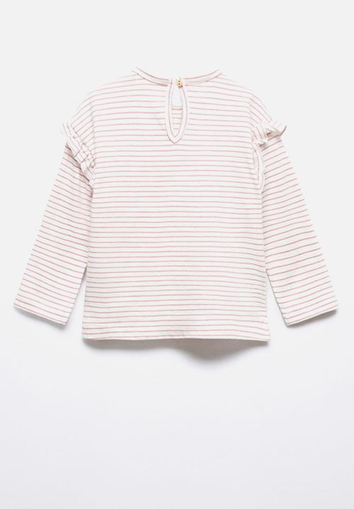 MANGO - T-shirt garbi - pink
