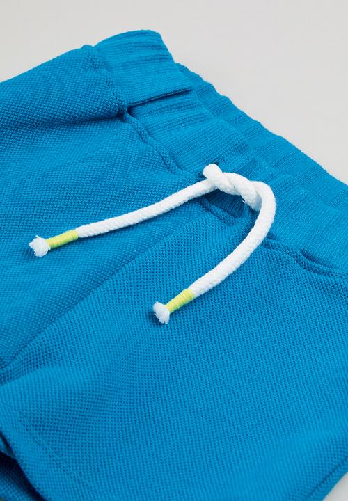 MINOTI - Pique polo and short set - white