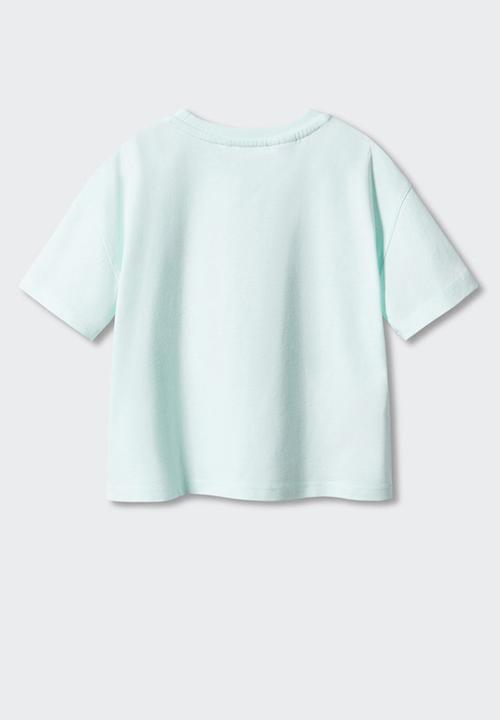 MANGO - T-shirt mgafasb - aqua green