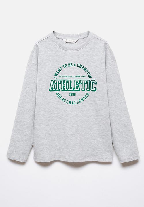 MANGO - T-shirt champion - medium grey