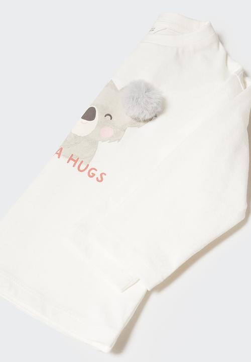 MANGO - T-shirt koala - off white