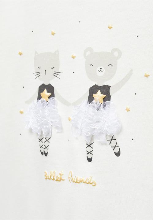 MANGO - T-shirt friends - off white