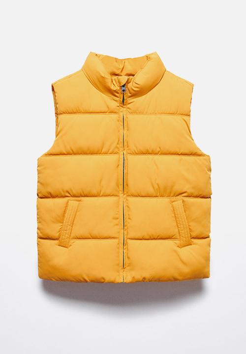 MANGO - Sleeveless puffer londres - mustard