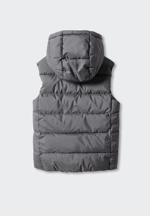 MANGO - Waistcoat amerv - charcoal
