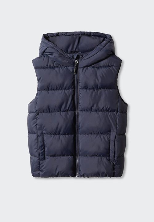 MANGO - Waistcoat amerv - navy