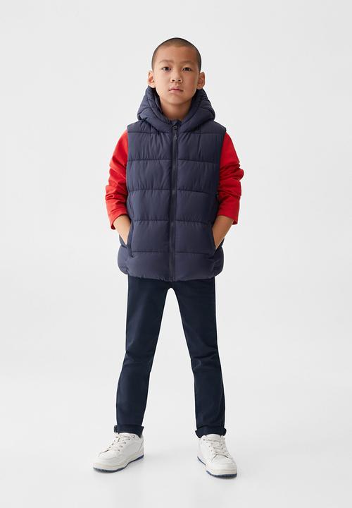 MANGO - Waistcoat amerv - navy