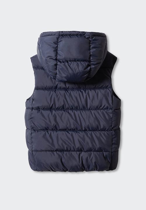MANGO - Waistcoat amerv - navy