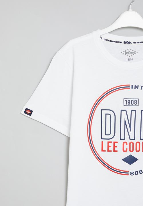 Lee Cooper - Circle dnm chest print kids tee - white