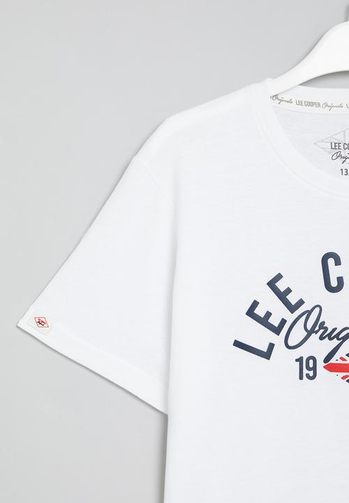 Lee Cooper - Diamond flag originals tee - white