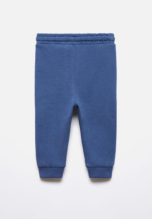 MANGO - Trousers matt - navy
