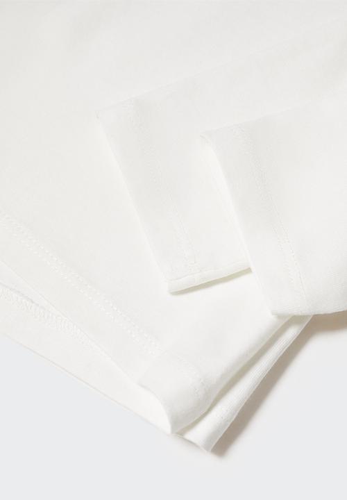 MANGO - T-shirt basica - off white
