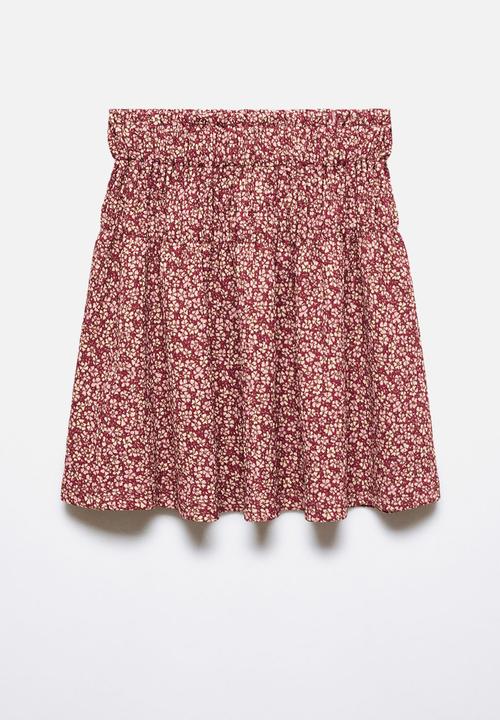 MANGO - Skirt lucy - maroon