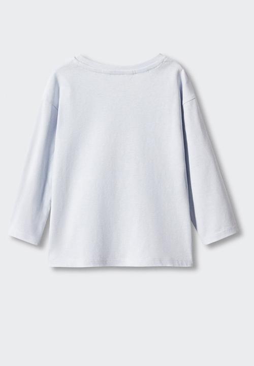 MANGO - T-shirt bees - sky blue