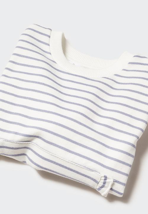 MANGO - Sweatshirt gabi - navy & white 