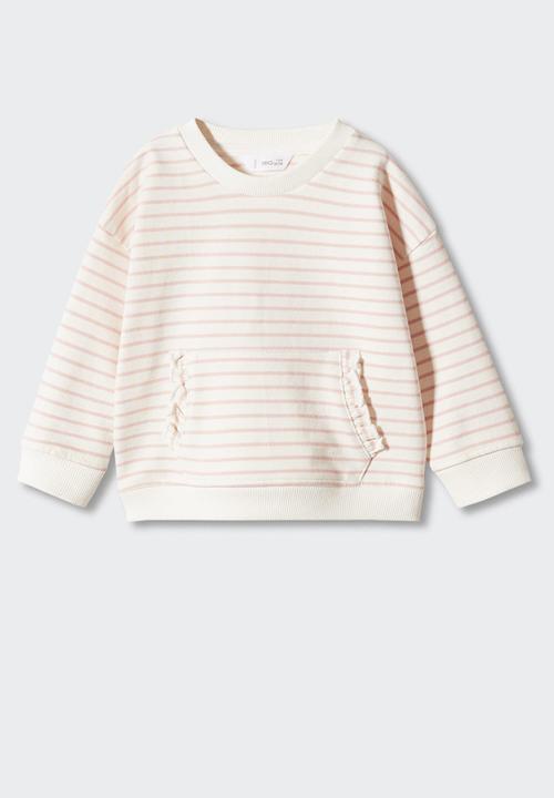 MANGO - Sweatshirt gabi - pink & white