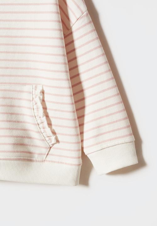 MANGO - Sweatshirt gabi - pink & white