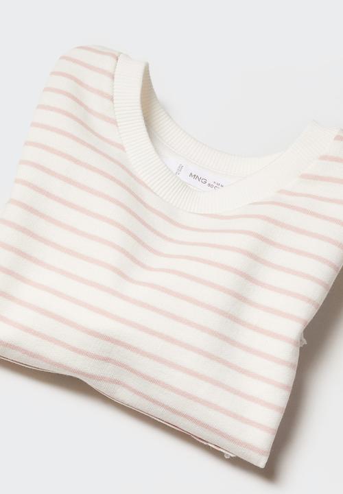 MANGO - Sweatshirt gabi - pink & white